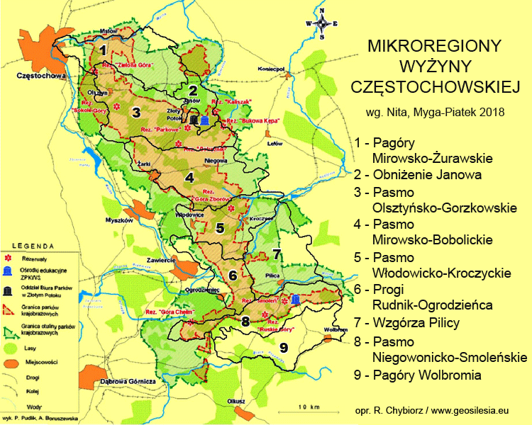 Mikroregiony Wyżyny Częstochowskiej